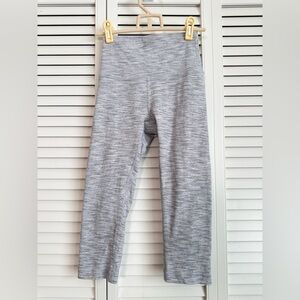 Lululemon Leggings Women's 2 Wunder Under Crop Gray Striped Compression Athletic